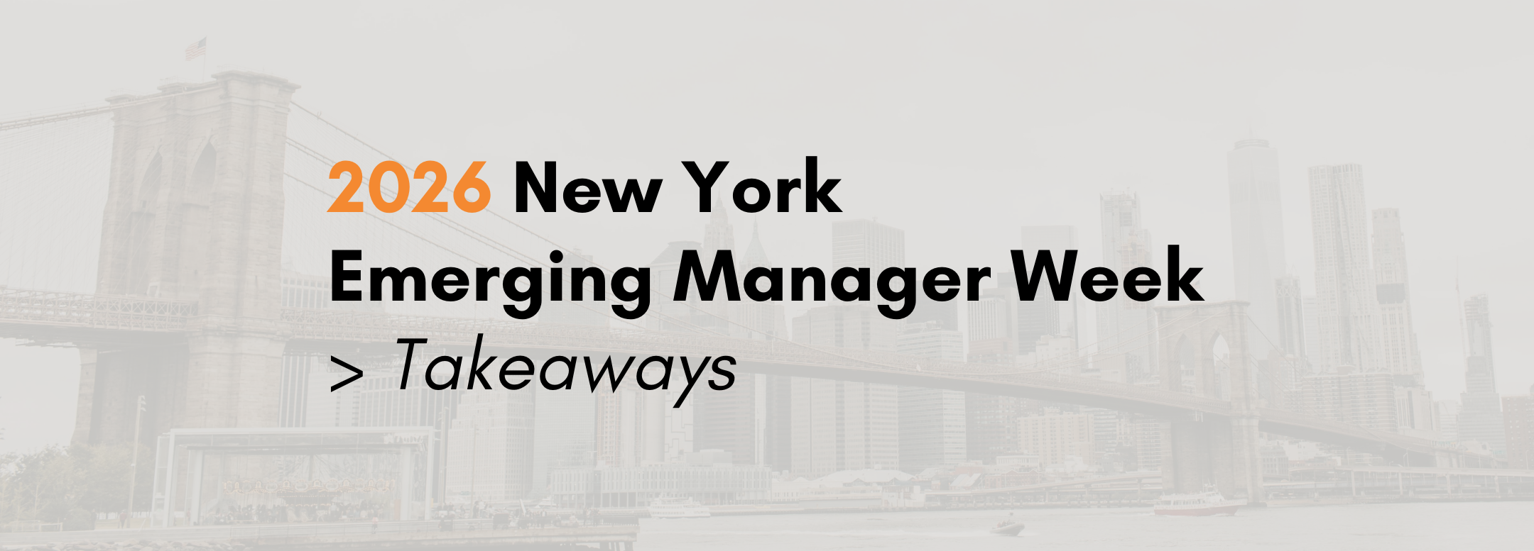 Video Podcast: We Discuss New York Emerging Manager Week
